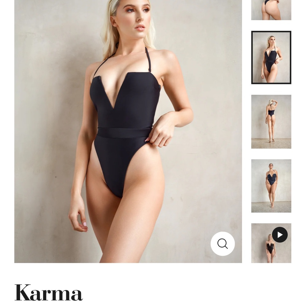 Black Halter One-Piece Swimsuit